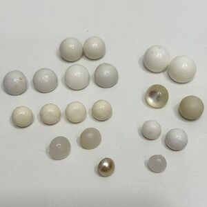 Vintage Pearl Shank Buttons Lot Vintage Bridal Crafting Coquette White Mixed‎